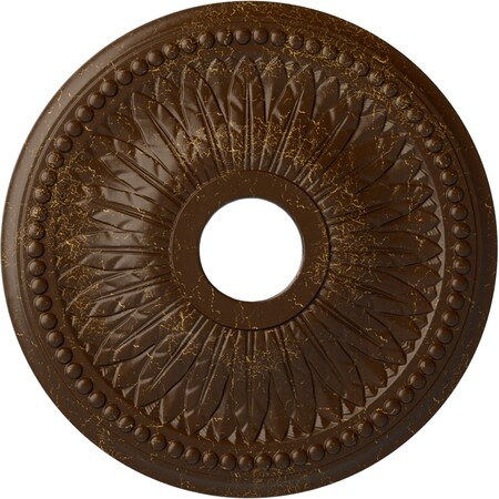 Bailey Ceiling Medallion (Fits Canopies up to 5 3/4"), 18"OD x 3 3/4"ID x 1 1/2"P, Root Beer Crackle
